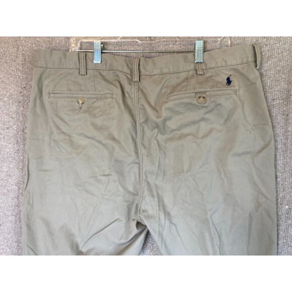 Polo Ralph‎ Lauren Chino Pants Mens 38x32 Brown Cotton Flat Front Preppy Casual - Picture 9 of 9